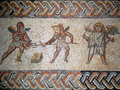A Roman mosaic